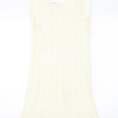 Solitaire Women's Ivory Crochet Tank Dress S