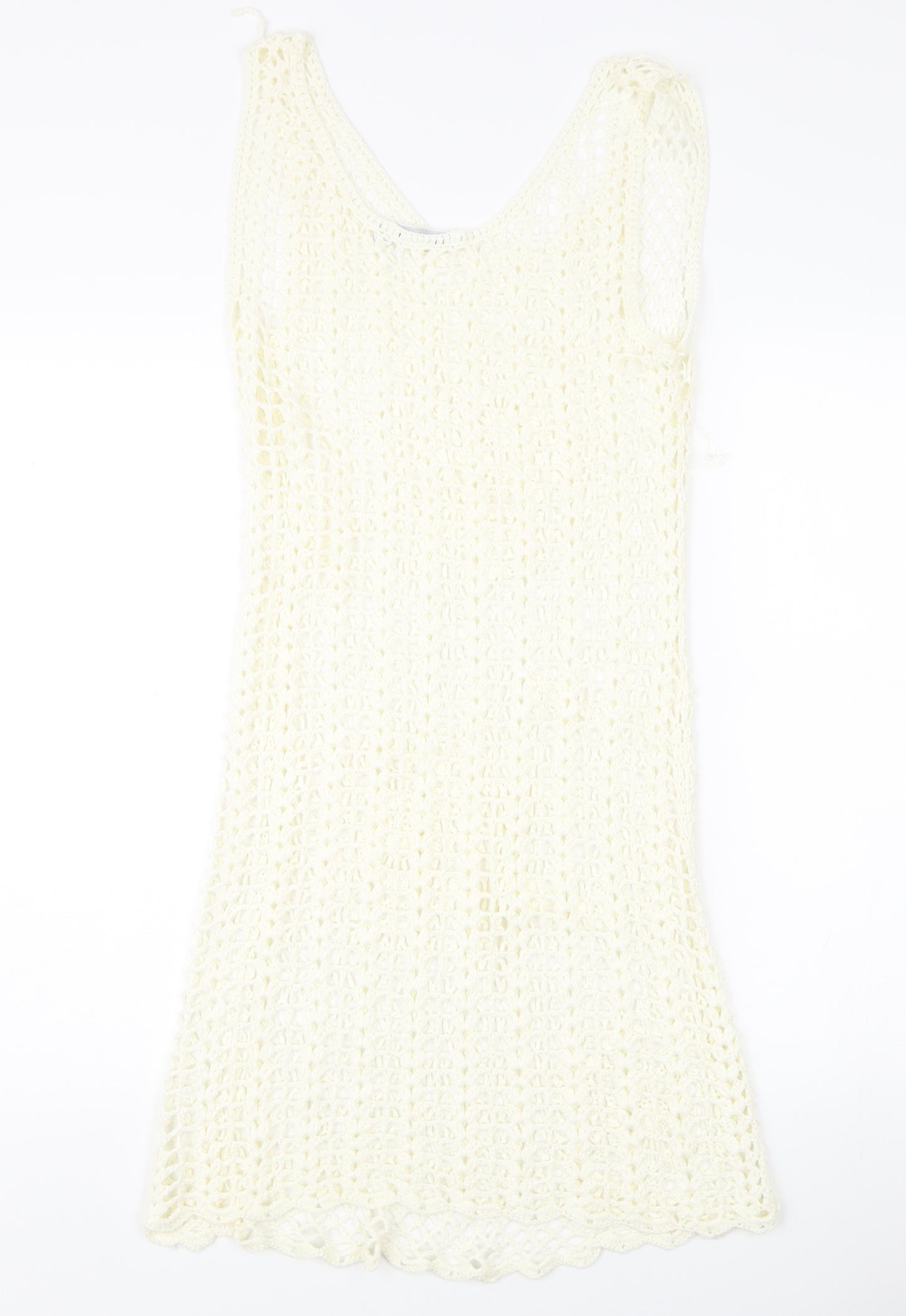 Solitaire Women's Ivory Crochet Tank Dress S