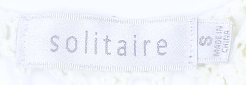 Solitaire Women's Ivory Crochet Tank Dress S