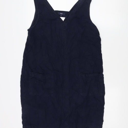Next Women's Blue Viscose Sleeveless Dress, Size 14