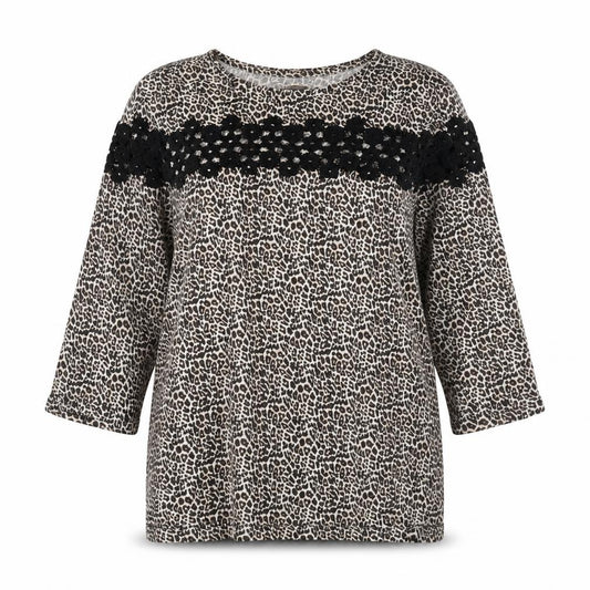Front view of Studio Women's Multicoloured Tunic, size 16, Animal Print