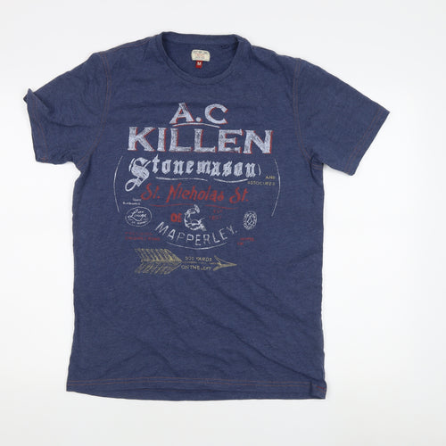 Next Men's Blue Graphic T-Shirt, Size M, Short Sleeve