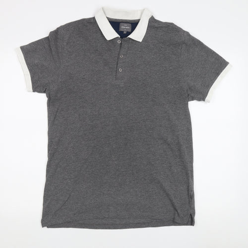 Peter Werth Men's Grey Polo Shirt Size L