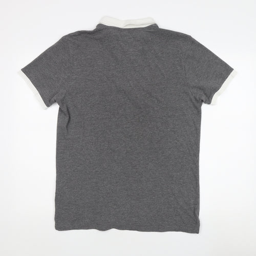 Peter Werth Men's Grey Polo Shirt Size L
