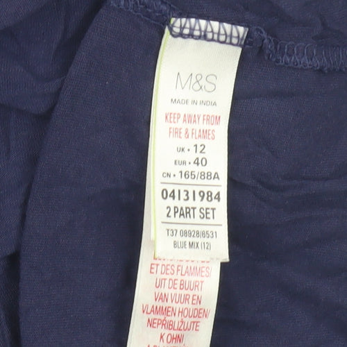 Marks and Spencer Women's Blue Crochet Tank UK 12