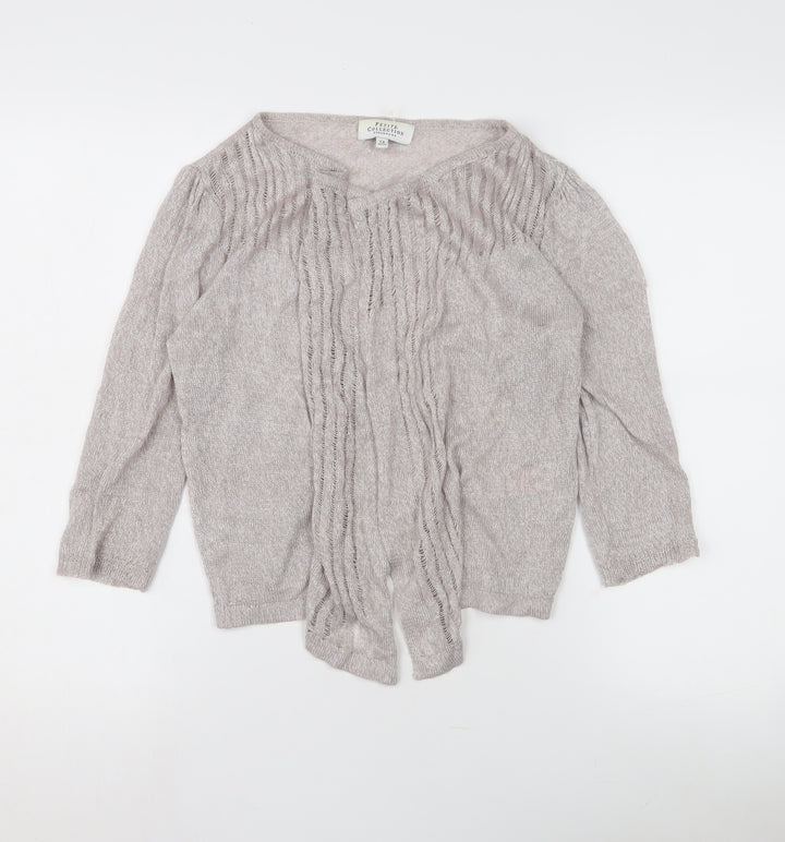 Debenhams Women's Beige Cardigan Size 12 Petite Knit