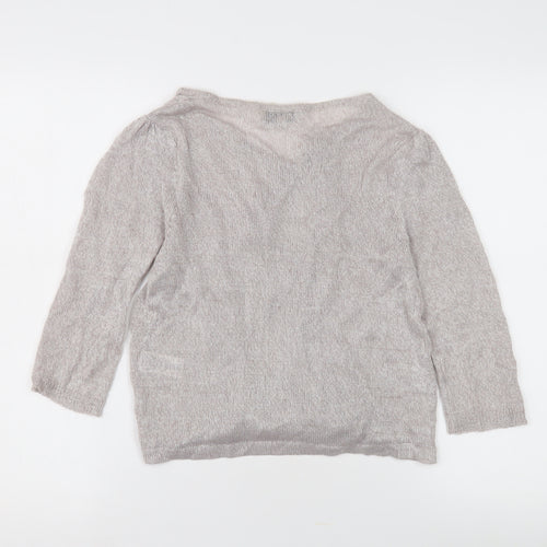 Debenhams Women's Beige Cardigan Size 12 Petite Knit