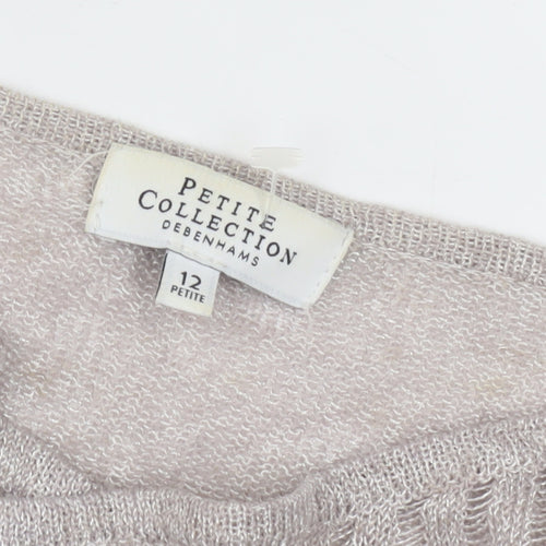 Debenhams Women's Beige Cardigan Size 12 Petite Knit