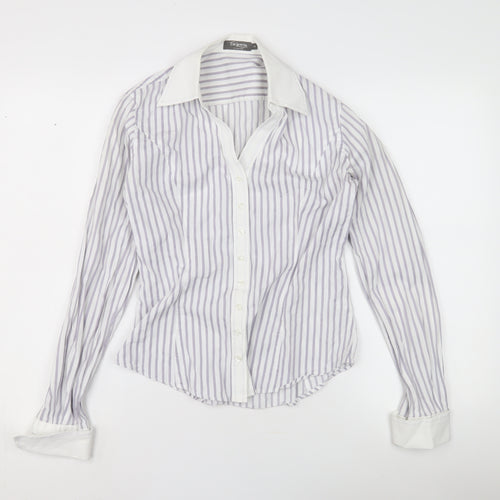 TM Lewin Women's Striped Button-Up Shirt Size 8