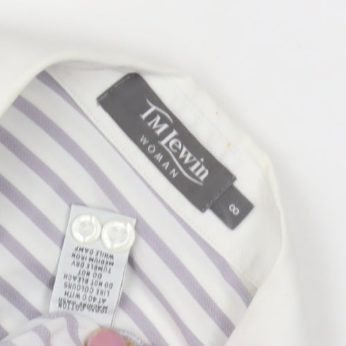 TM Lewin Women's Striped Button-Up Shirt Size 8