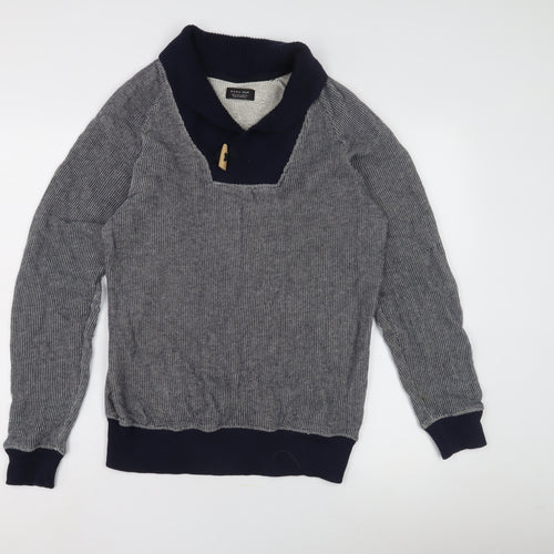 Zara Men's Grey Roll Neck Pullover Jumper Size L