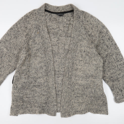 Topshop Women's Grey Chunky Open Front Cardigan UK 10