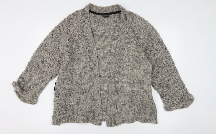Topshop Women's Grey Chunky Open Front Cardigan UK 10