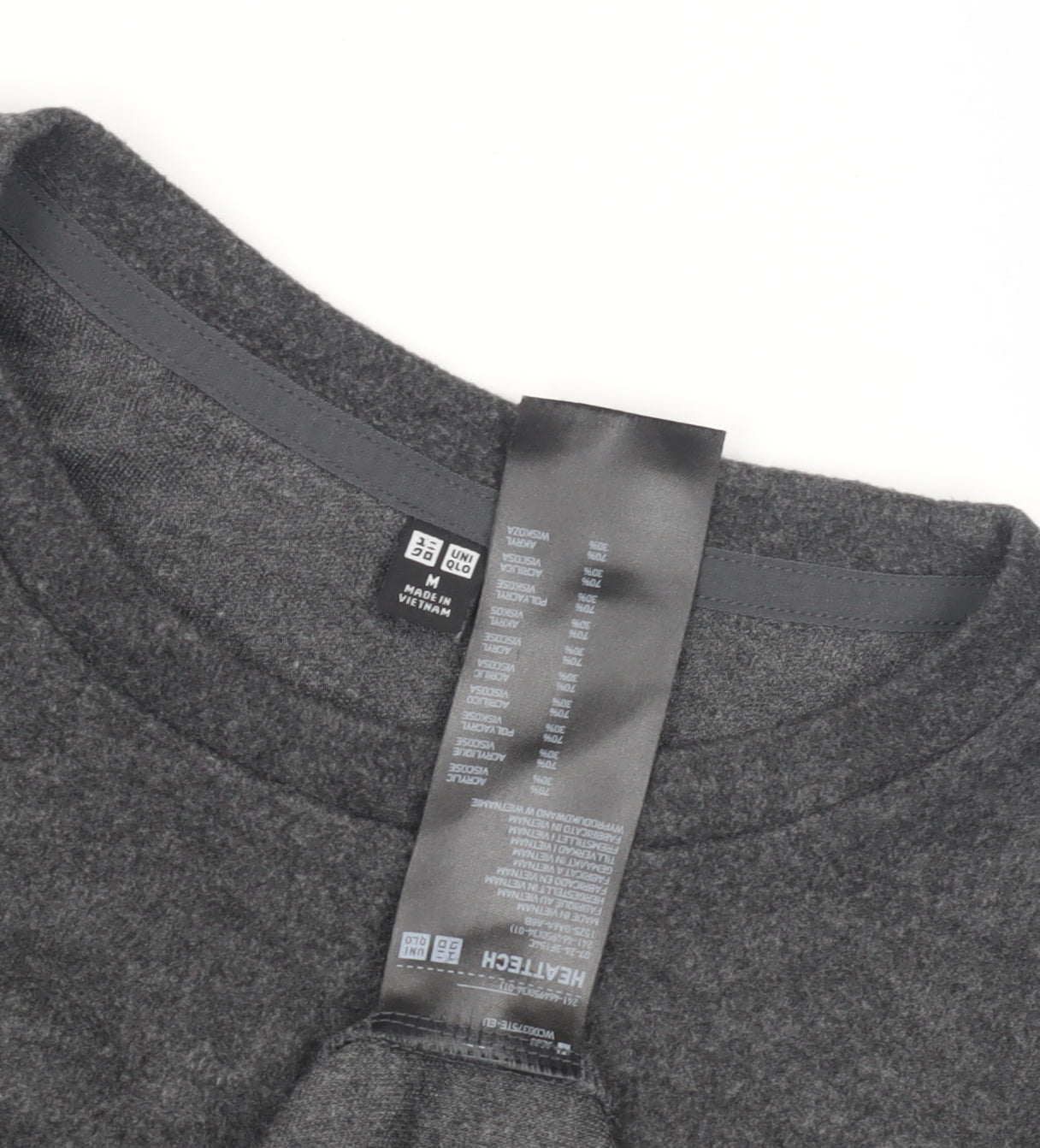 Uniqlo Men's Grey Crew Neck Long Sleeve Top M