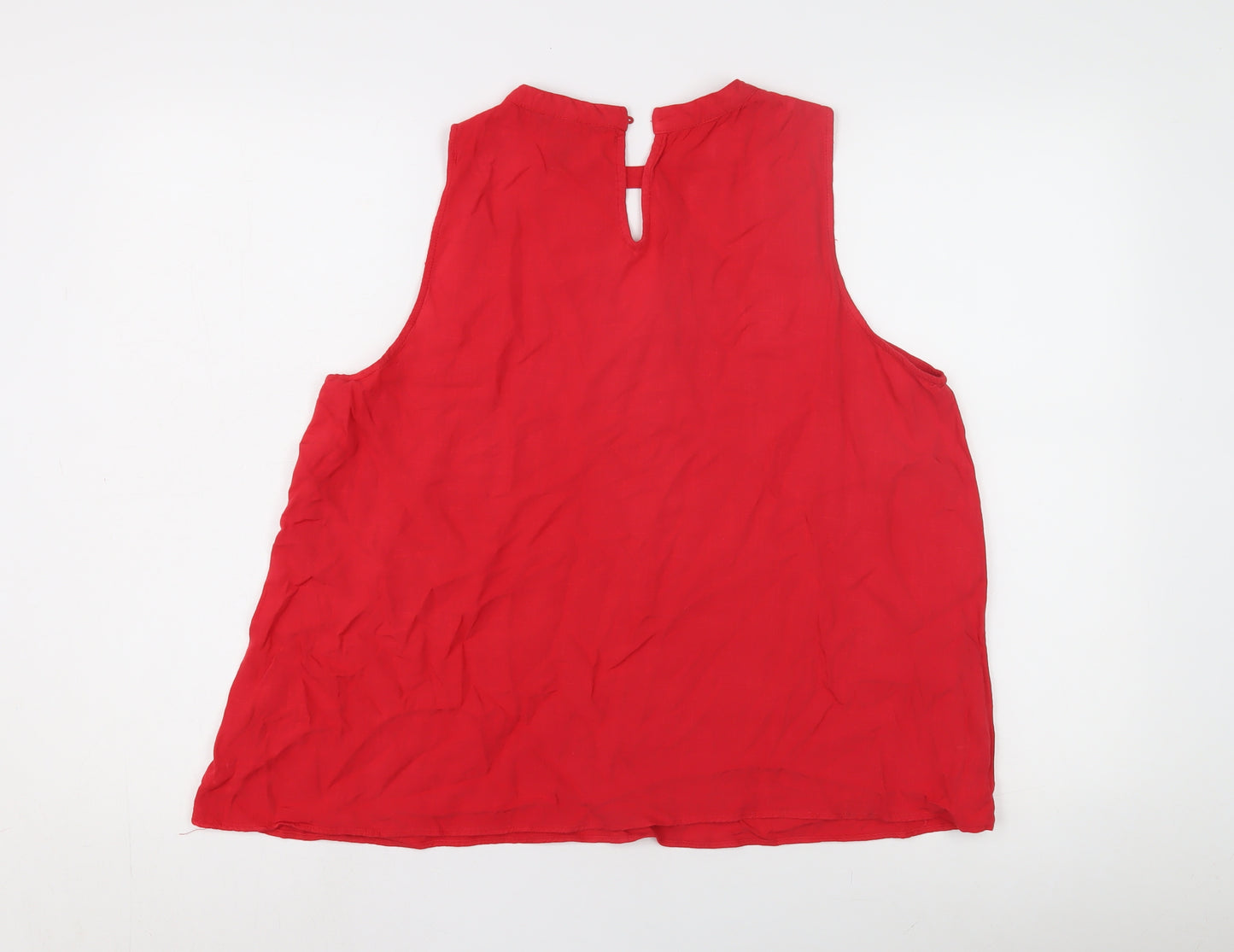 New Look Women's Red Sleeveless Tank Top - Size 8
