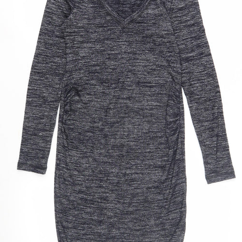 H&M Women's Grey Bodycon Knee Length Dress, Size S
