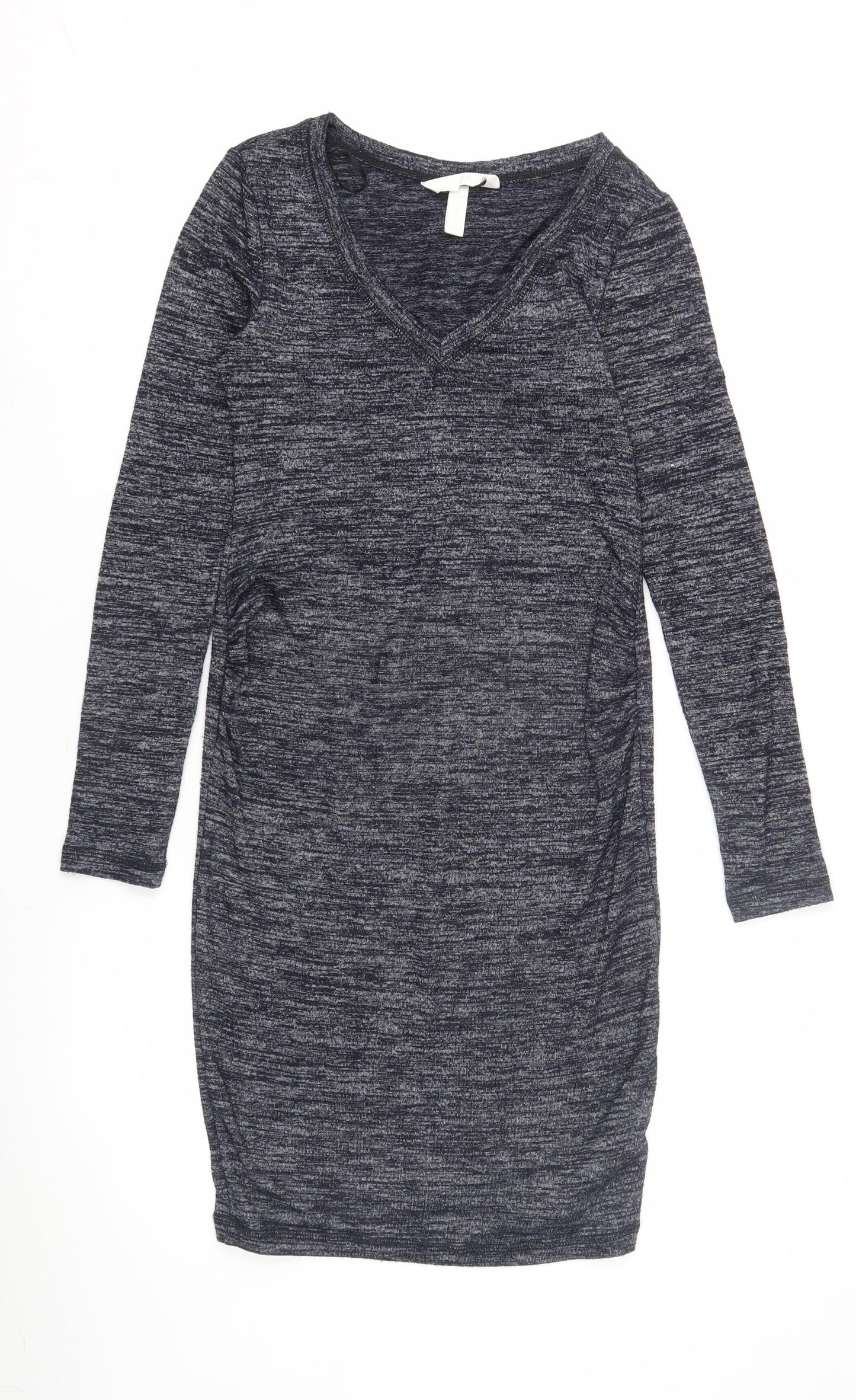 H&M Women's Grey Bodycon Knee Length Dress, Size S