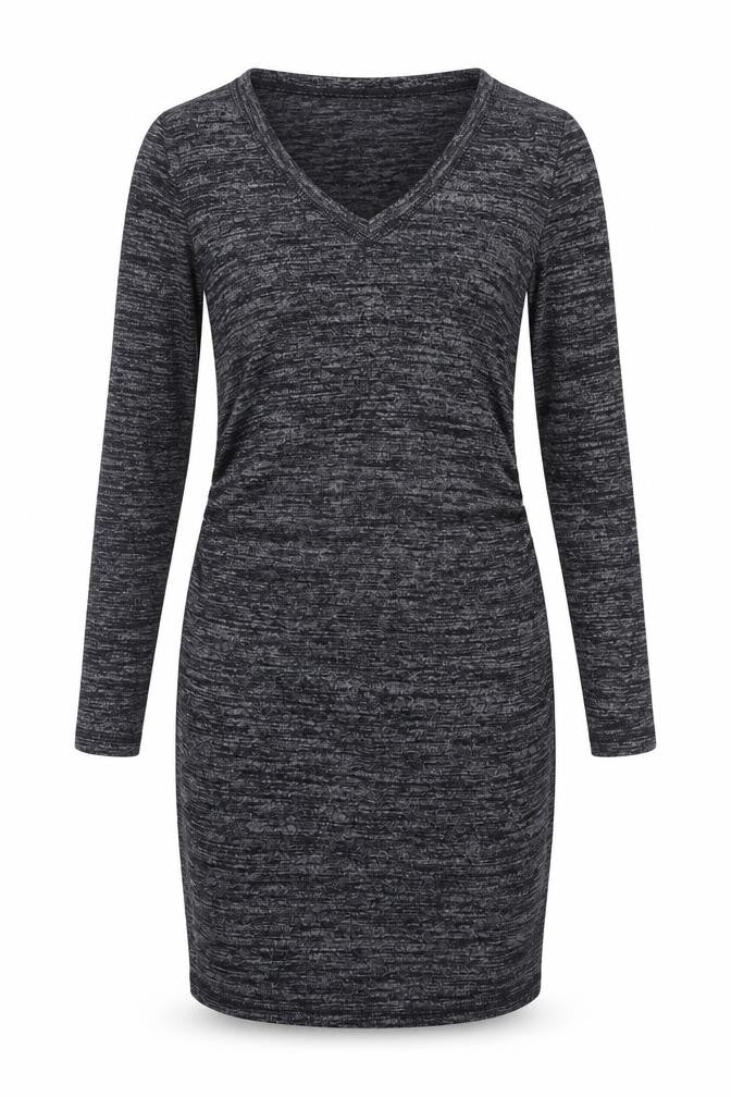 H&M Women's Grey Bodycon Knee Length Dress, Size S
