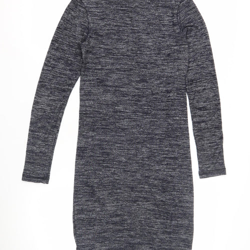 H&M Women's Grey Bodycon Knee Length Dress, Size S