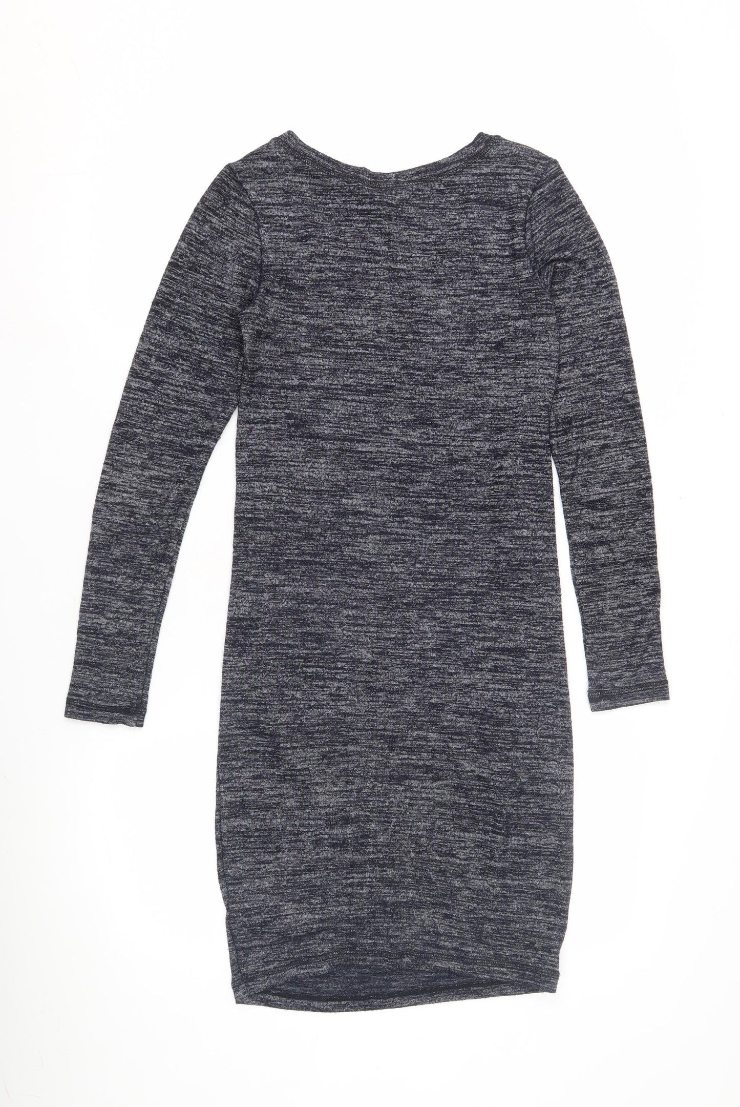 H&M Women's Grey Bodycon Knee Length Dress, Size S