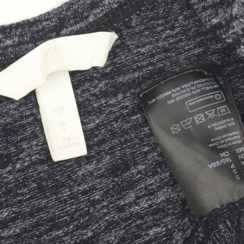 H&M Women's Grey Bodycon Knee Length Dress, Size S