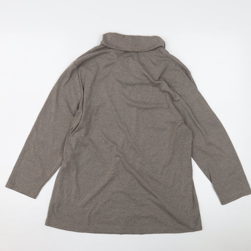 VIZ A VIZ Women's Grey Cowl Neck Top Size 16/18
