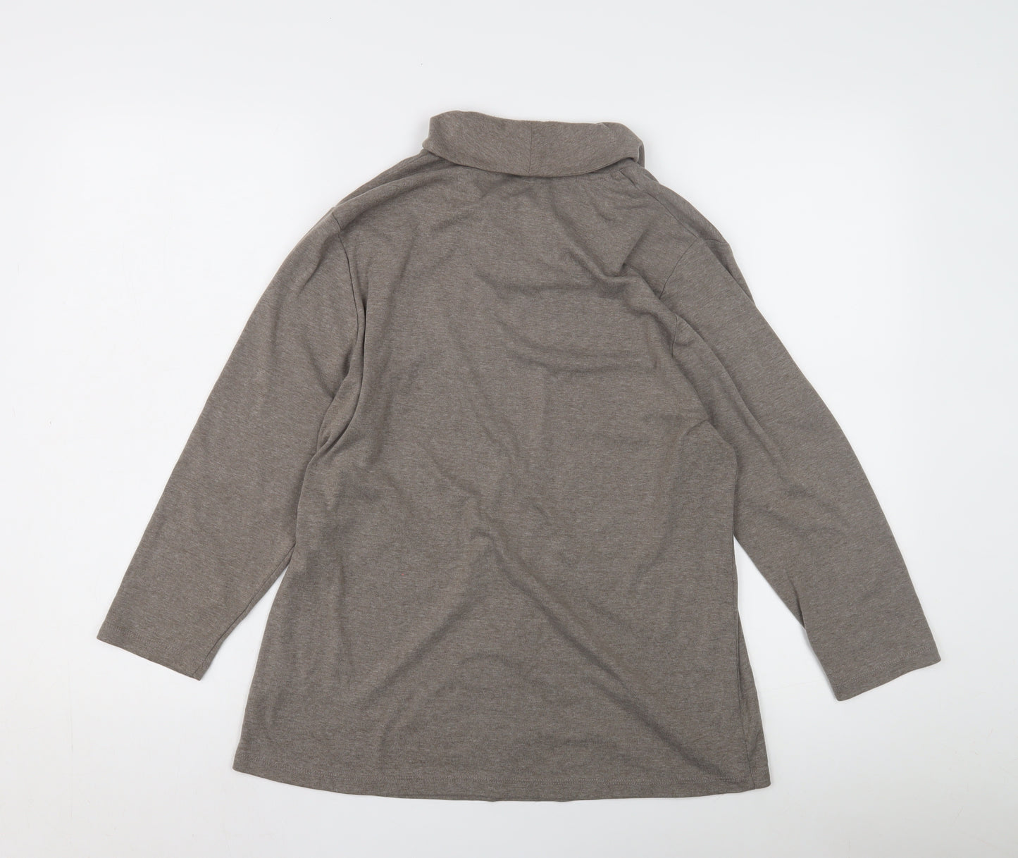 VIZ A VIZ Women's Grey Cowl Neck Top Size 16/18