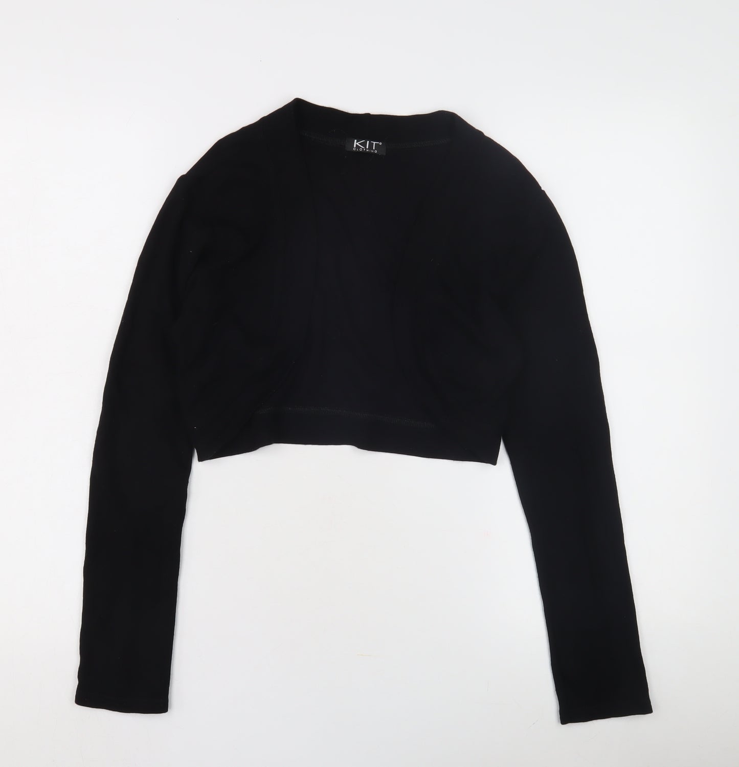 KIT Women's Black Shrug V-Neck Long Sleeve