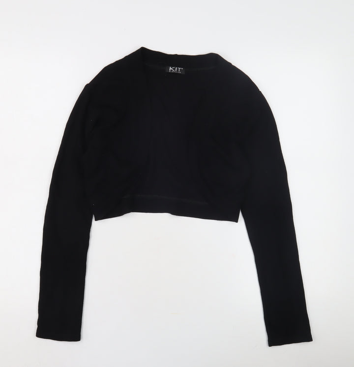 KIT Women's Black Shrug V-Neck Long Sleeve
