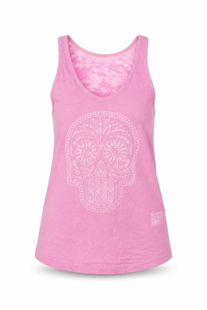 H&M Women's Pink XS Tank Top with Skull Print