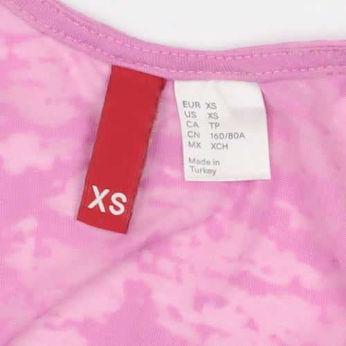 H&M Women's Pink XS Tank Top with Skull Print