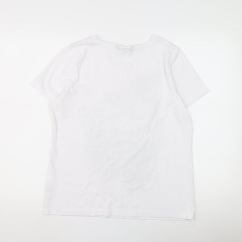 BNW Casual Women's White Animal Print T-Shirt Size 14