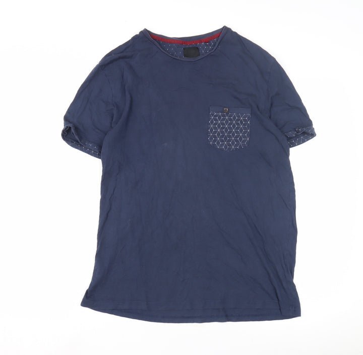 Burton Men’s Blue Cotton Crew Neck T-Shirt Medium