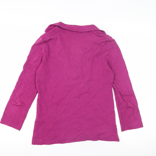 Debenhams Women's Purple V-Neck Blouse Size 10