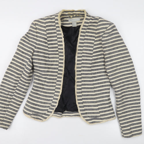 H&M Women's Striped Classic Blazer, Size 8