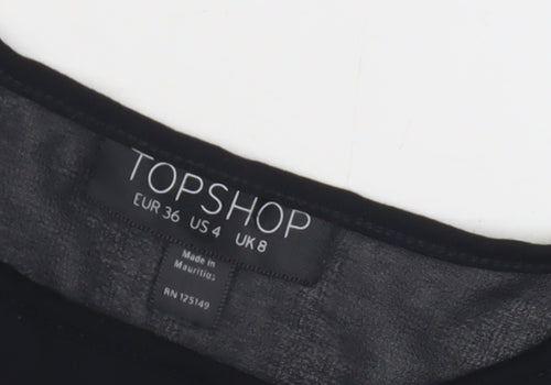 Topshop Black Camisole Tank Top, Size 8, Women's Casual