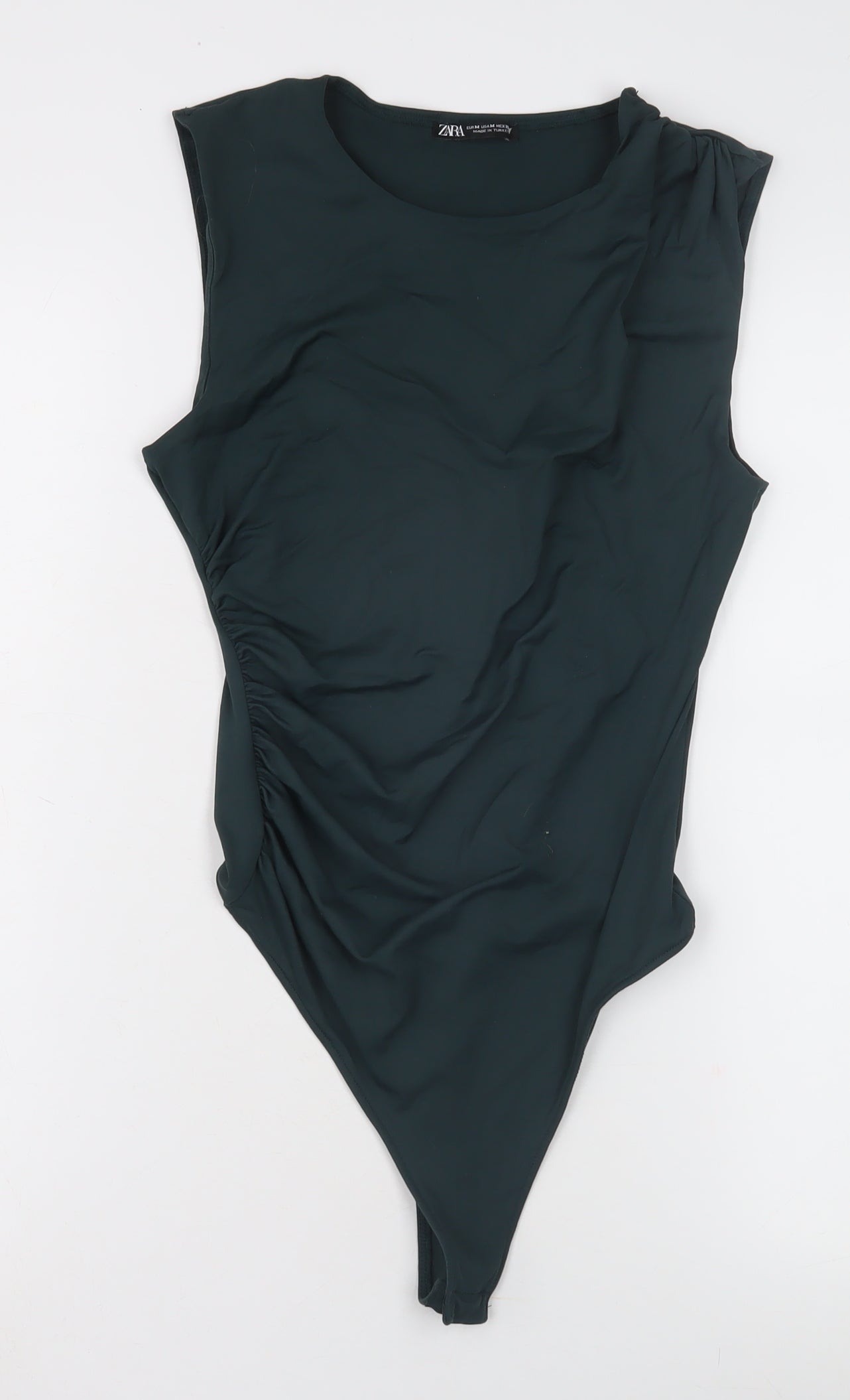 Zara Women Green Sleeveless Bodysuit M