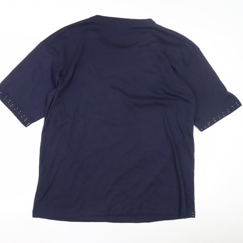 Paramour Women's Blue Studded T-Shirt One Size