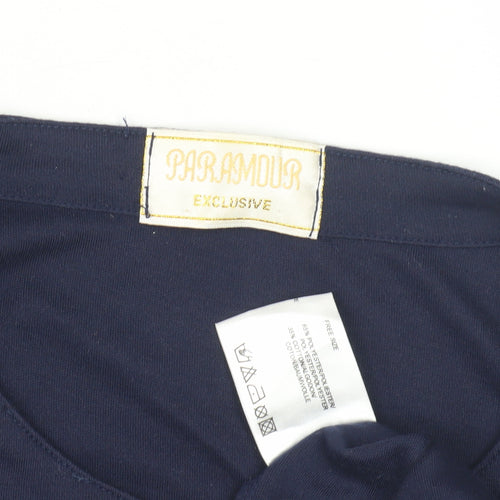 Paramour Women's Blue Studded T-Shirt One Size