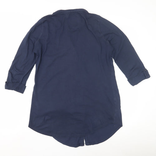 M&Co Women's Blue V-Neck Blouse Size 12