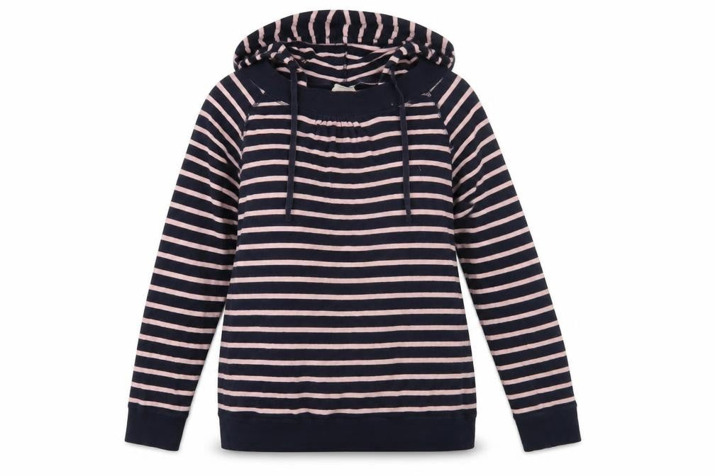 Front view of Next Women's Striped Pullover Hoodie - Multicoloured, size 12
