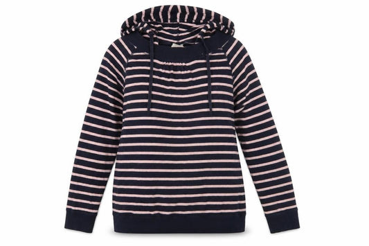 Front view of Next Women's Striped Pullover Hoodie - Multicoloured, size 12