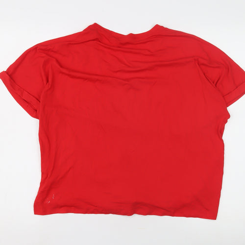 Select Women's Red T-Shirt L - Crew Neck, Casual Style