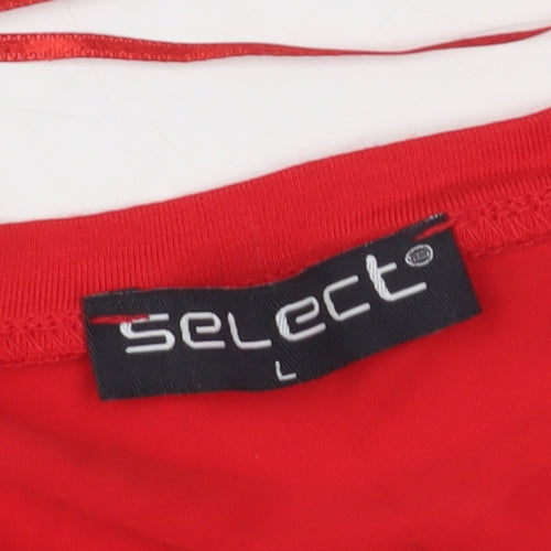 Select Women's Red T-Shirt L - Crew Neck, Casual Style