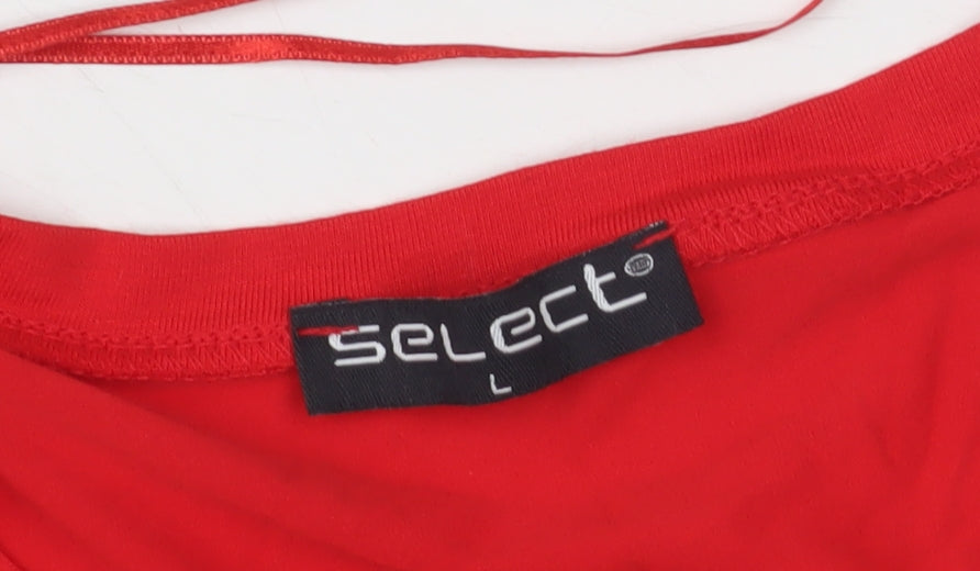 Select Women's Red T-Shirt L - Crew Neck, Casual Style
