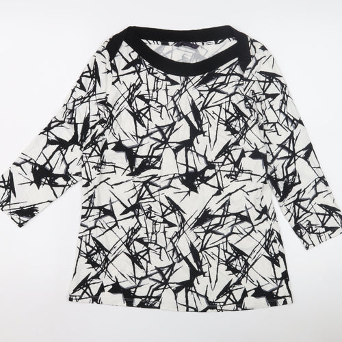 Marks and Spencer Women's Black Abstract Top Size 14