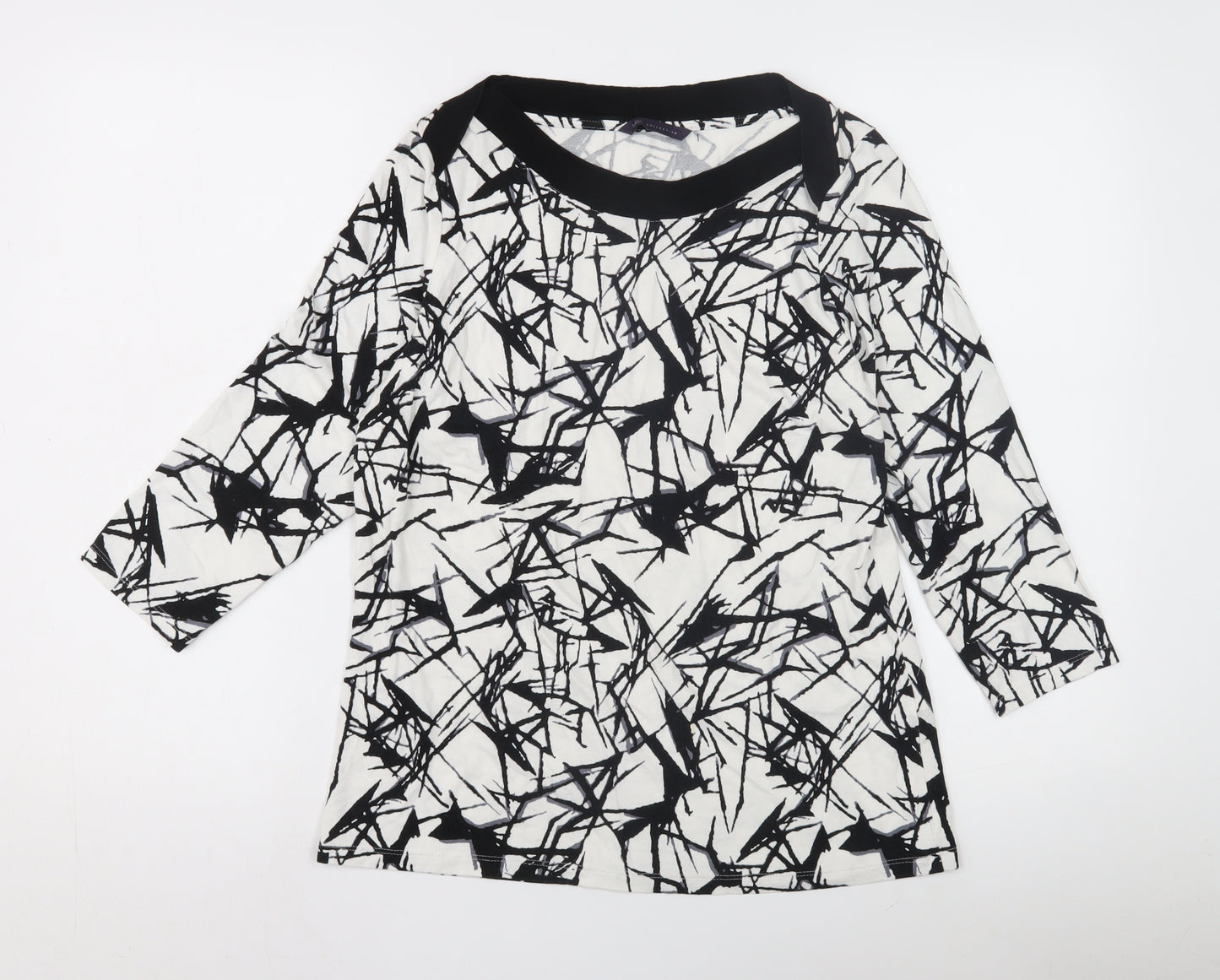 Marks and Spencer Women's Black Abstract Top Size 14