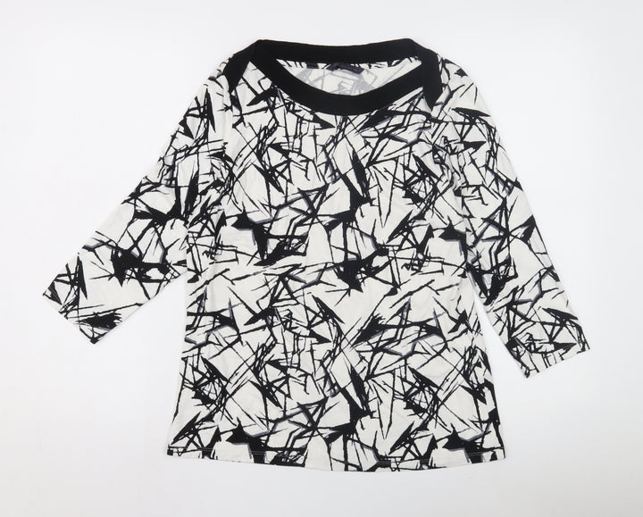 Marks and Spencer Women's Black Abstract Top Size 14