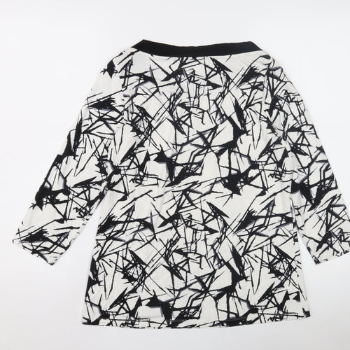 Marks and Spencer Women's Black Abstract Top Size 14