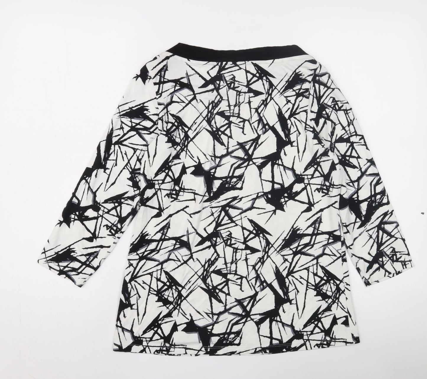 Marks and Spencer Women's Black Abstract Top Size 14